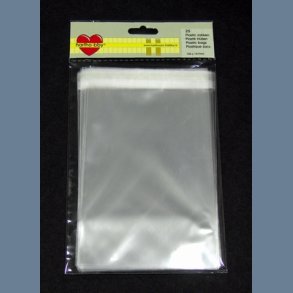 25 stk. cellofanposer med striplukning 12x16,7 cm.