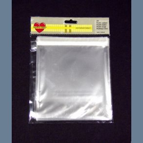 25 stk. cellofanposer med striplukning 16x16 cm.