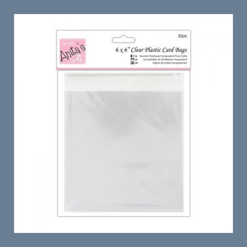 50 stk. cellofanposer med striplukning 16,7x16,7 cm.